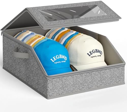 AOODA Sturdy Hat Storage for Baseball Caps, Holds up to 24 Caps Clear Hat by AOODA