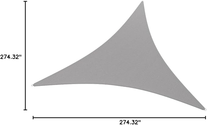 Windscreen4less 9' x 9' x 9' Sun Shade Sail Triangle Outdoor Canopy Cover UV - Image 9