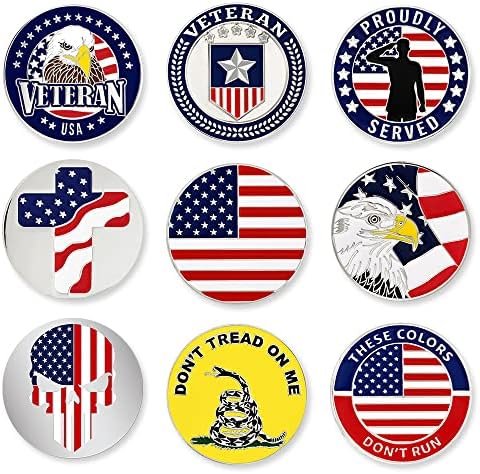 PinMart Set of 9 Magnetic Golf Ball Markers by PinMart