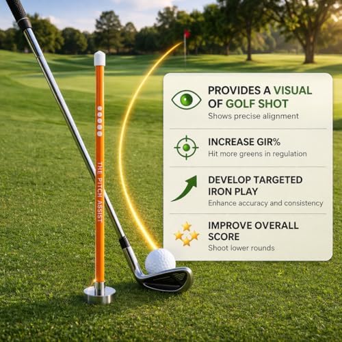 THE Pitch Assist Golf Magnetic Alignment Rods Club Face Magnet | Golf Training - Image 2