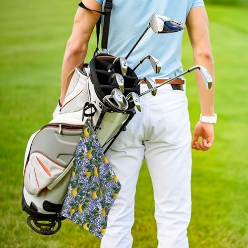 Lemon Tile Golf Towel Microfiber - Image 5