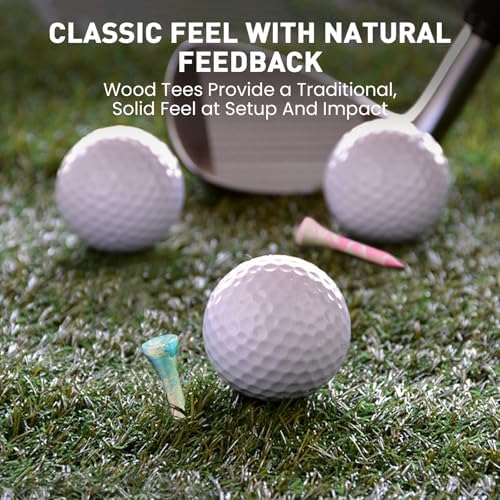 FINGER TEN Stylish Golf Tees Wood 100 Pack - Image 4