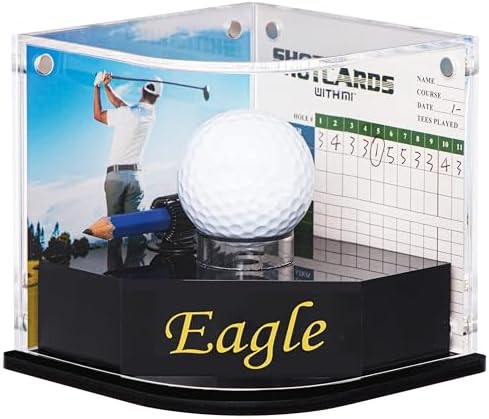 Eagle Golf Ball Display Case, Curved Lid by HYYPME