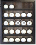 Golf Ball Shadowbox Display Case | 12 Ball & 25 Ball Options | Glass Front Door by EurekaGolfProducts