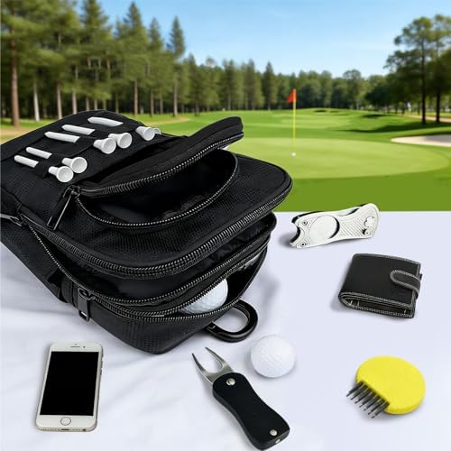 Golf Ball Bag Pouch + Green Ball Pendant, Golf Valuables Pouch & Golf Ball - Image 5
