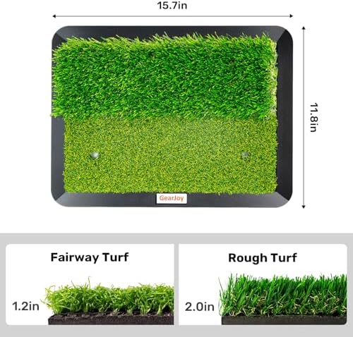Dual-Turf Golf Practice Mat for Backyard Office & Travel Swing Training - Image 3