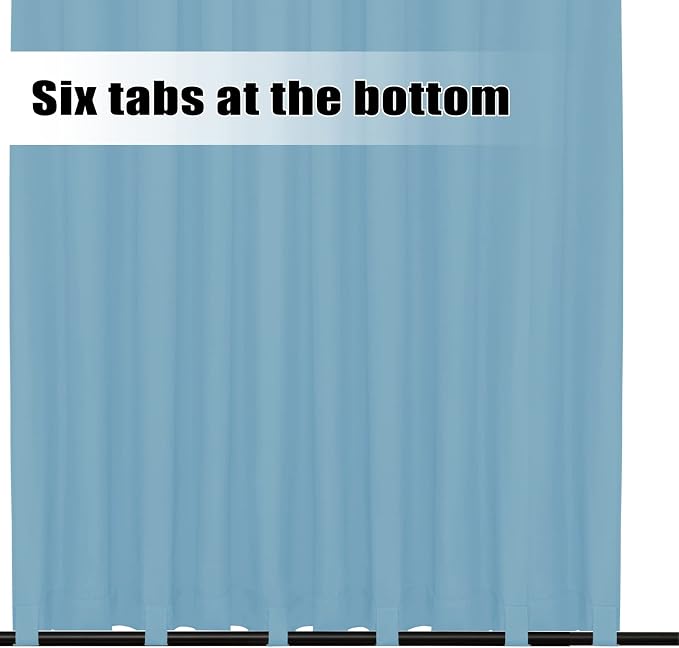 Easy-Going Outdoor Curtains for Patio 1 Panel, 150x96 inch, Sky Blue | - Image 4
