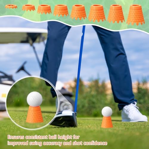 8 Pack Golf Simulator Tees, TPU Golf Tees 1/4"-2" Height - Image 4