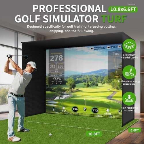 8mm High Golf Simulator Turf Mat - Image 2