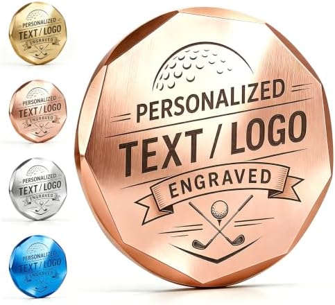 Custom Laser Engraved Golf Ball Marker by ROSEEKA