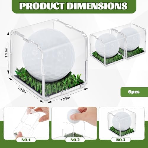 Tioncy 6 Pcs Golf Ball Display Case - Image 2