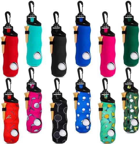 WILLBOND 12 Pcs Golf Ball Pouch, Tee Holder by Willbond+Technology+Limited