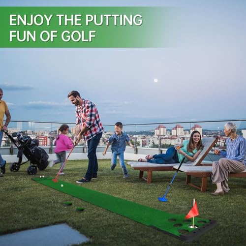 Golf Putting Game Set, Indoor Putting Green Mat - Image 2