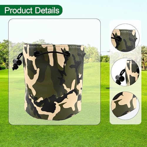 harayaa Golf Ball Bag Golf Equipment Bag Drawstring Pouch Holder Waterproof - Image 3