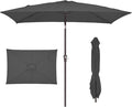 JEAREY 6.5x10 ft Rectangular Patio Umbrellas Rectangle Outdoor Umbrella by JEAREYOutdoorsCollection