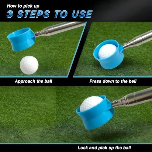 Golf Ball Retriever Telescopic 12Ft/9Ft, Press & Lock Grabber - Image 6