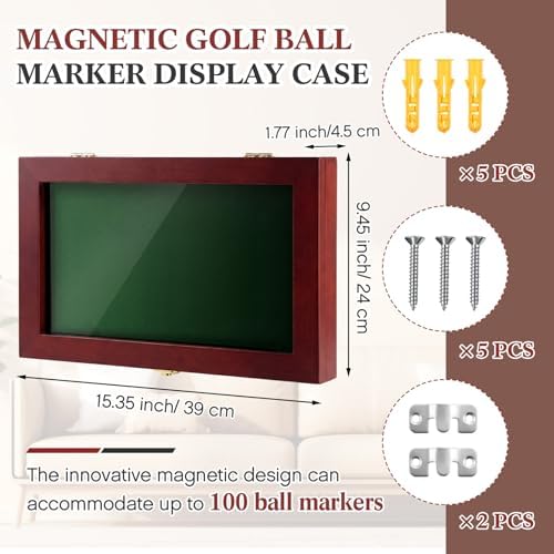 Silipull 40 Golf Ball Marker Display Case Full Magnetic Backing 15.5" W x 9.5" - Image 2