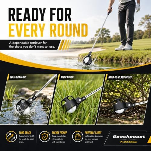 Pro Auto-Lock Golf Ball Retriever, Telescopic Golf Ball Retriever - Image 6