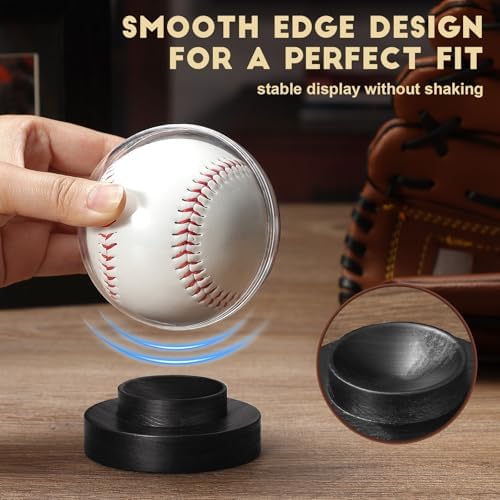 JupDec Baseball Display Case, Round Clear Ball Holder - Image 4