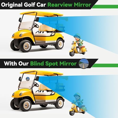 Golf Cart Side View Mirrors for EZGO Club Car Yamaha - Image 5