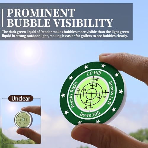 Golf Green Reader, 2 Pack Golf Ball Marker Hat Clip - Image 2