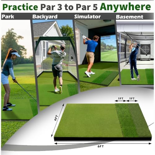 Fanshaw Dual/Tri Turf Golf Mat 5x4/6x4ft 40-50mm Thickened - Image 5