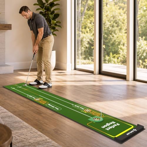 SAPLIZE Golf Putting Mat– Putting Alignment Mirror & Adjustable Slopes - Image 6