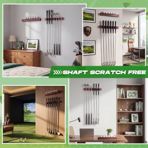 Xuhal 2Pcs Wall Mount Golf Club Display Rack Golf Ball Holder - Image 6