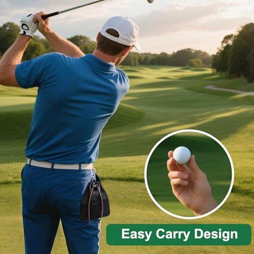 Real Leather Golf Valuables Pouch: USA Golf Tee Ball Bag - Image 6