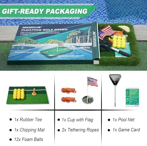 SENSECLUB Foldable Chipping Net & Floating Green, Indoor Golf Practice Chipping - Image 2