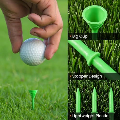 FINGER TEN Golf Tees Plastic 3 1/4 Inch 12/24/60 Pack - Image 2