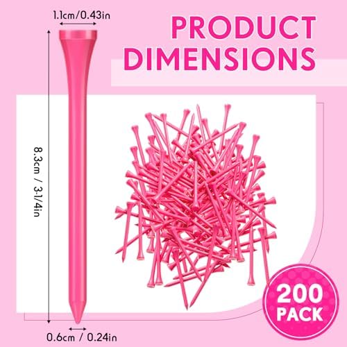 Jenaai 200 Pcs Golf Tees Bamboo Golf Tees - Image 2