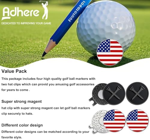 Adhere Golf Ball Markers with Strong Magnetic Hat Clip - Image 6