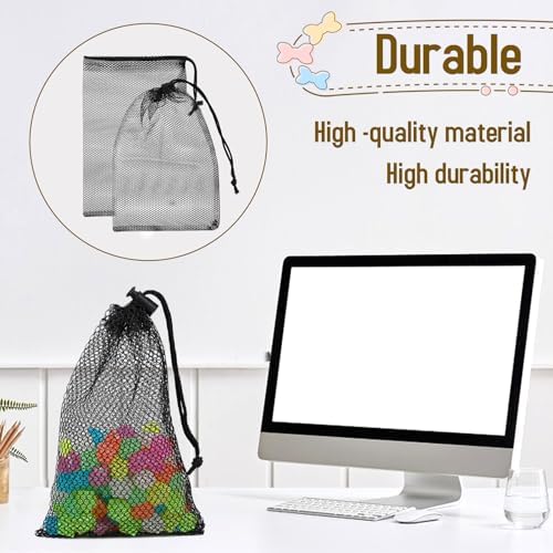 Sliverdew 10PCS Small Mesh Bags Drawstring Black Nylon Mesh Drawstring Bag Mini - Image 4