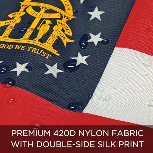 Georgia State Golf Flag 6x8 Inch – Double Sided 420D Nylon Mini Putting Green - Image 2