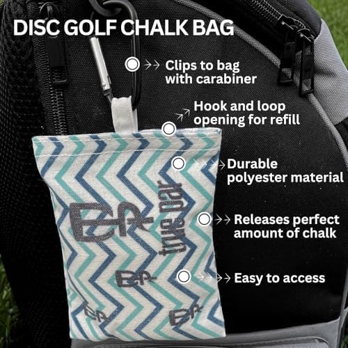 Disc Golf Chalk Bag Bundle | 2 Extra Chalk Balls Included | Refillable Grip - Image 5