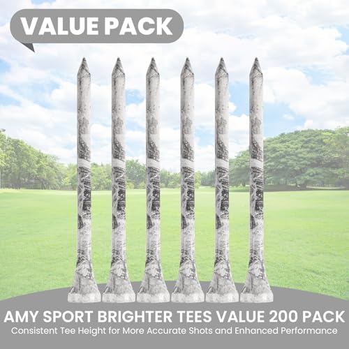 Amy Sport Golf Tees Wood 200 Pack Wooden Coloured - Image 2