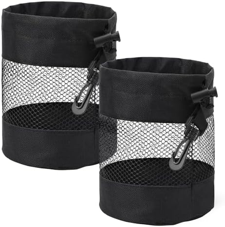 JJUNW 2 Pcs Golf Balls Storage Bag, Nylon Mesh Golf Ball Bags, Golf Pouch Bags by Unknown