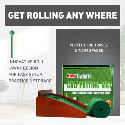 Putting Green Indoor, 9.8 FT Golf Mat Automatic Ball Return - Image 5