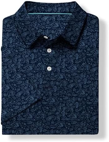 ZITY Men's Golf Shirts Short Sleeve Print Patterns Casual Collared Polo - Image 6