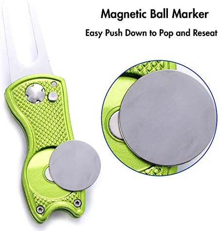 2 Pack Metal Foldable Golf Divot Tool - Image 3