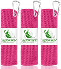 3 Pack 16" X 16" Golf Towels for Golf Bags by KuukikvDirect