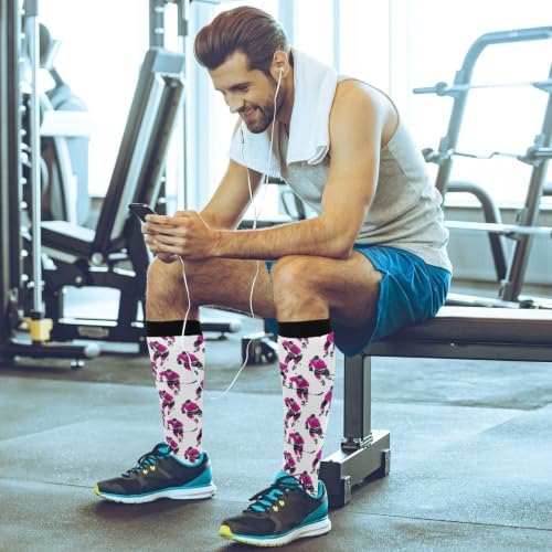 White Baseballs Stitching Compression Sock - Image 6