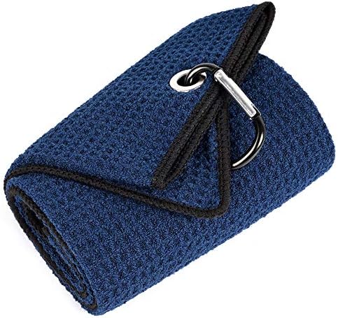 Mile High Life Microfiber Golf Towel, Waffle Pattern w Clip, Super Absorbent by MileHighLife