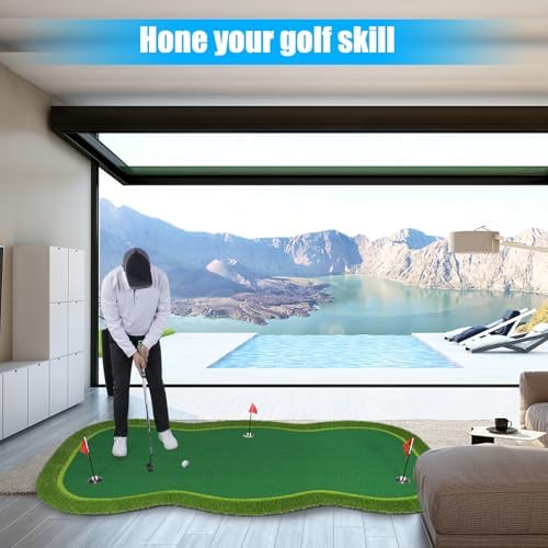 Golf Putting Green Mat, Golf Practice Training Mat - Image 2