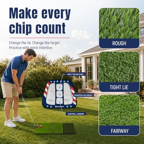 SAPLIZE Chipping Net Training Set, Patriotic Design Practice Net - Image 6