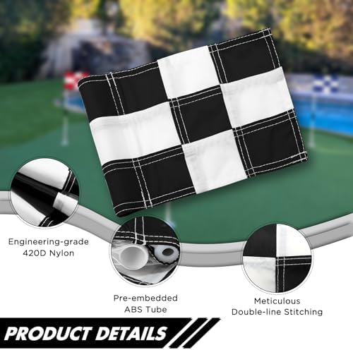 KINGTOP Checkered Mini Golf Flags - Image 2