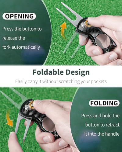 GreenHaven 2-6 Pack Golf Divot Repair Tool Magnetic Ball Marker Foldable - Image 5