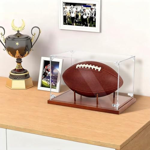 Clear Acrylic Football Display Case - Image 4