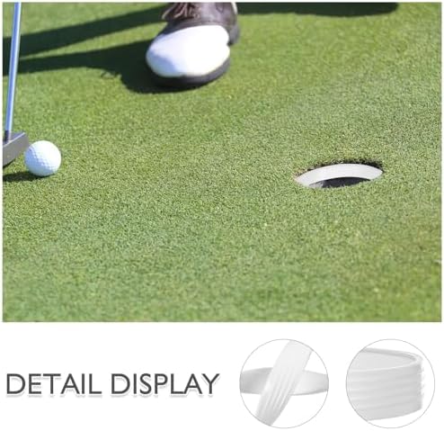 OSALADI 6pcs Golf Putting Green Hole Cup Rings Plastic White - Image 3